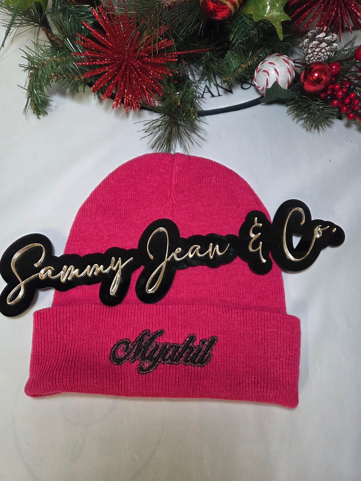 Custom embroidery beanie hat