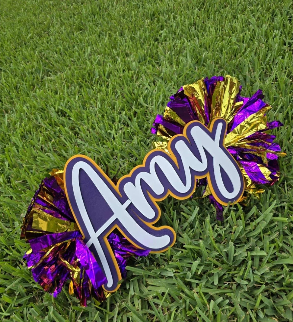 Pom Pom Sign Cheer Spirit Stick