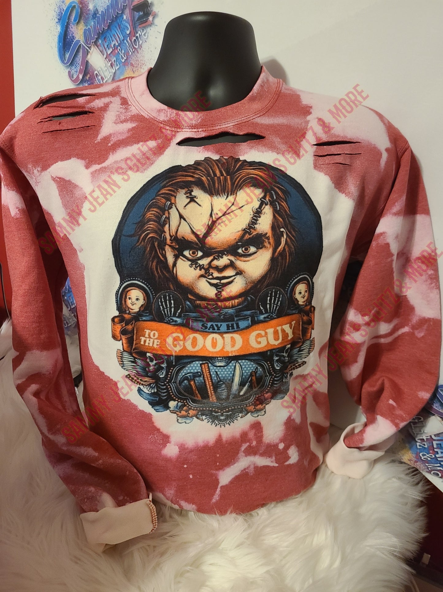 I'M THE GOOD GUY BLEACHED SWEATSHIRT