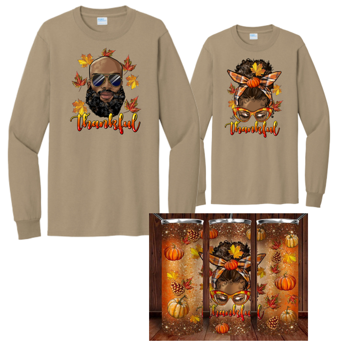 His and hers Thankful Long sleeve