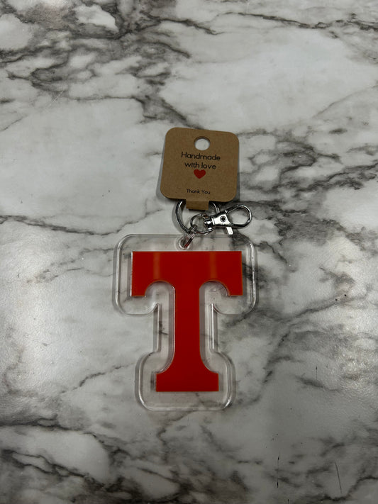 Orange T Key Chain