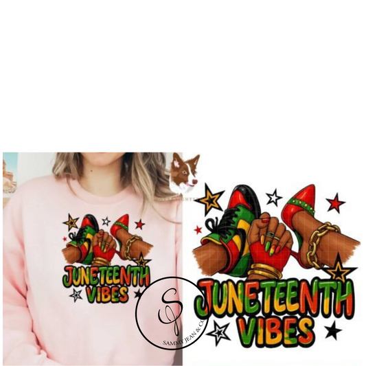 JUNEETEENTH VIBES TENNIS SHOE AND HEELS
