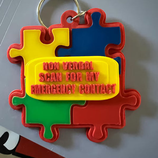 Emergency contact backpack tag, NFC tag, Tap bag tag, special needs, scan tag, safety, school name tag, NFC backpack tag, Kids Luggage Tag