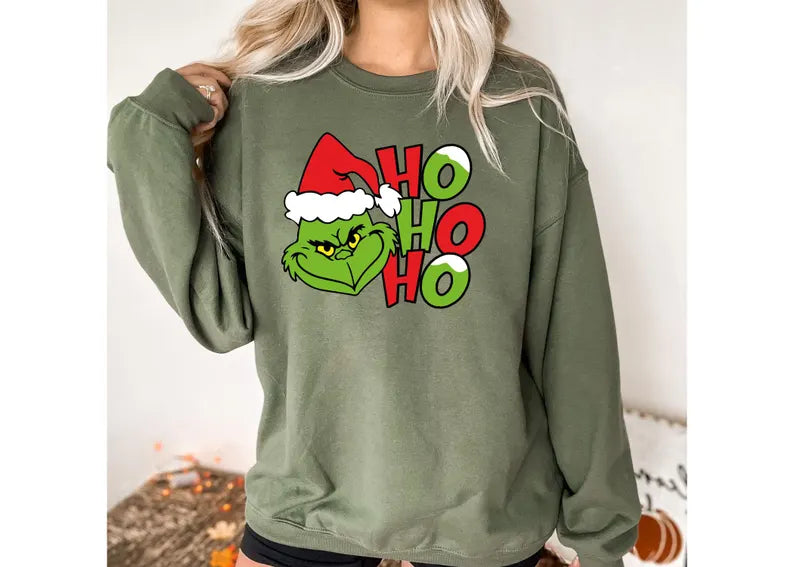 Ho Ho Ho Grinch Christmas Sweatshirt,