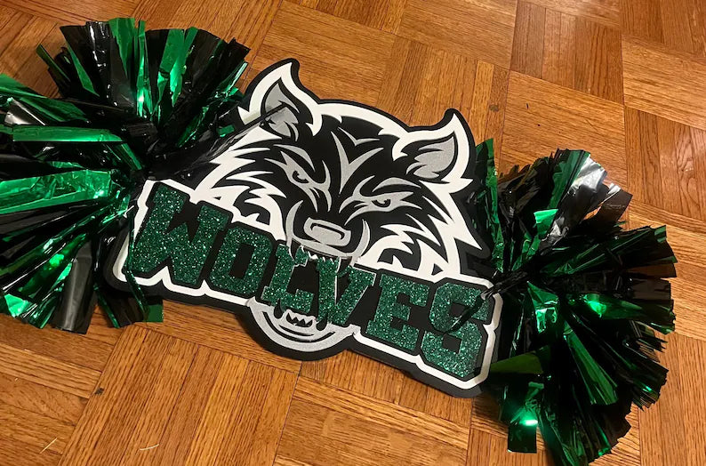 Pom Pom Sign Cheer Spirit Stick