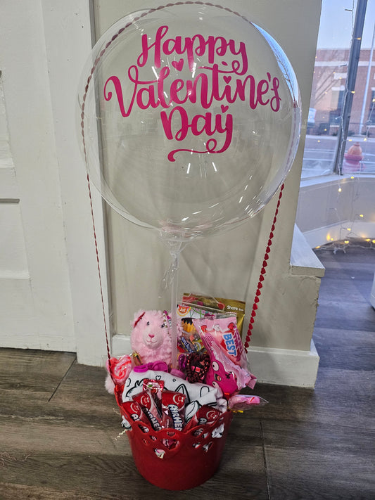 Valentines Hot Air Ballon Basket