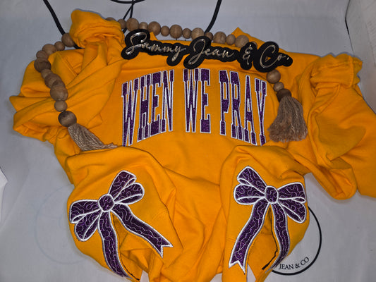Custom Side Bow Sweatshirt Glitter