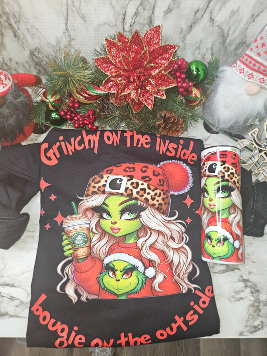 Grinchy on the inside bougie on the outside