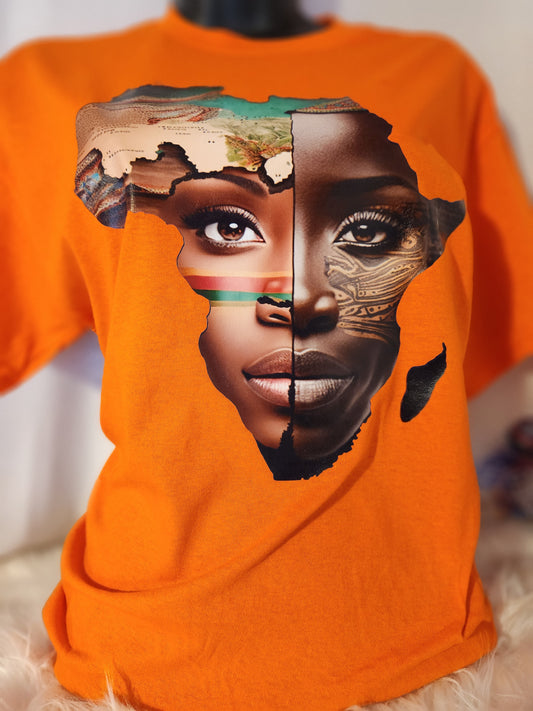 African face art Tee DTF