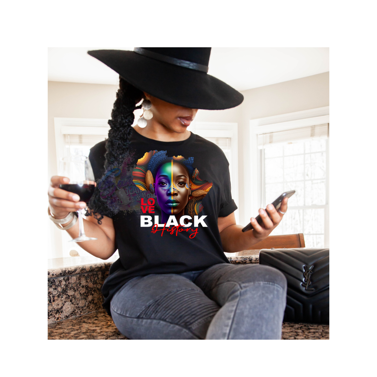 Black History two side face Tee