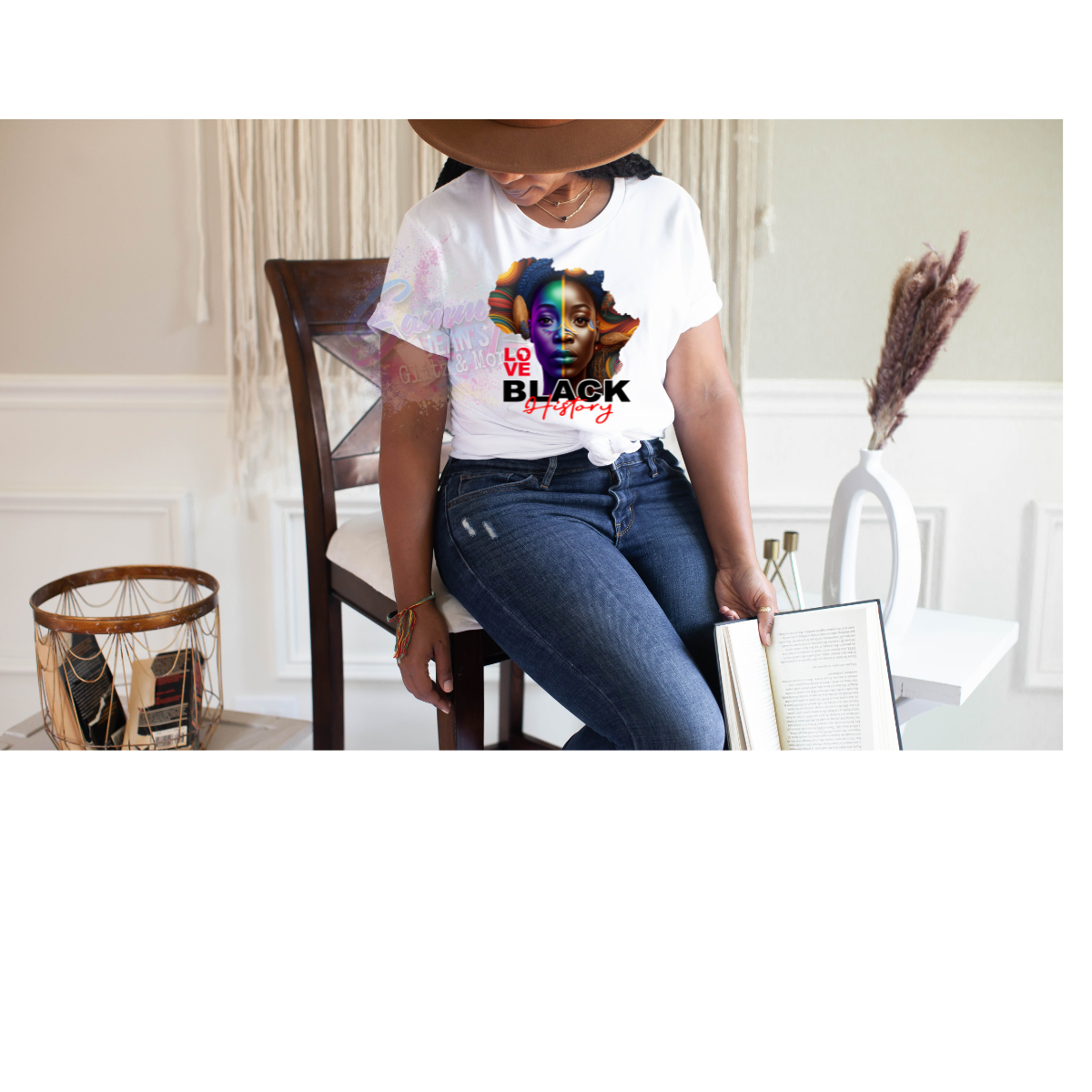 Black History two side face Tee